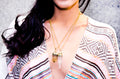 Gold Plated Crystal Wand Necklace – Healing Energy Jewelry